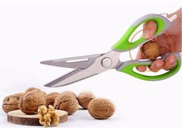 image-Multifunction Stainless Steel Kitchen Scissors