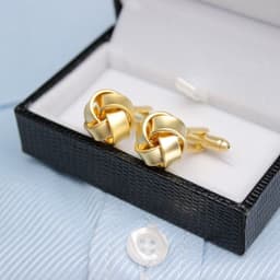 image-Braided Gold Cufflinks