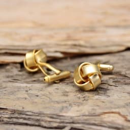 image-Braided Gold Cufflinks