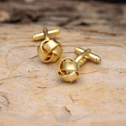 image-Braided Gold Cufflinks
