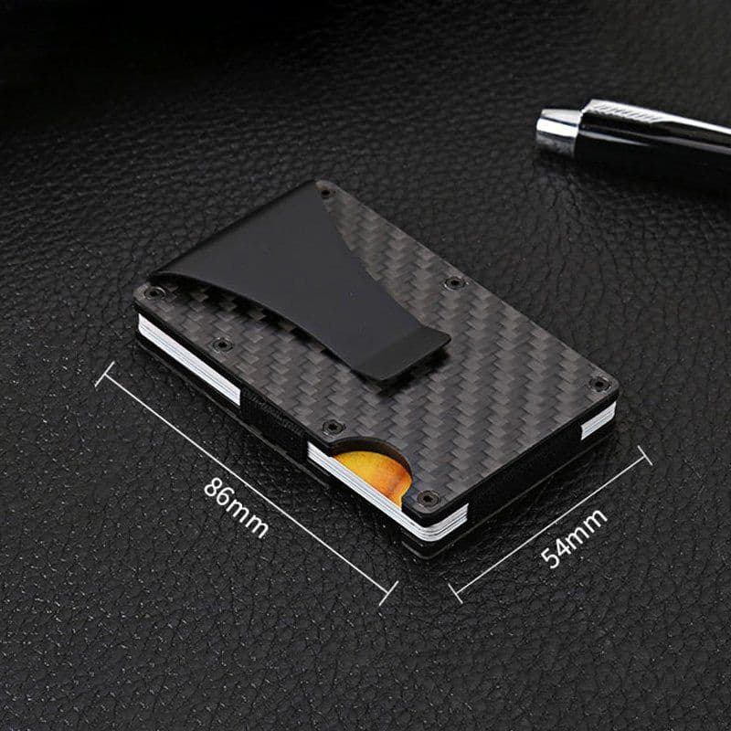 image-Carbon Fiber RFID Blocking Card Wallet