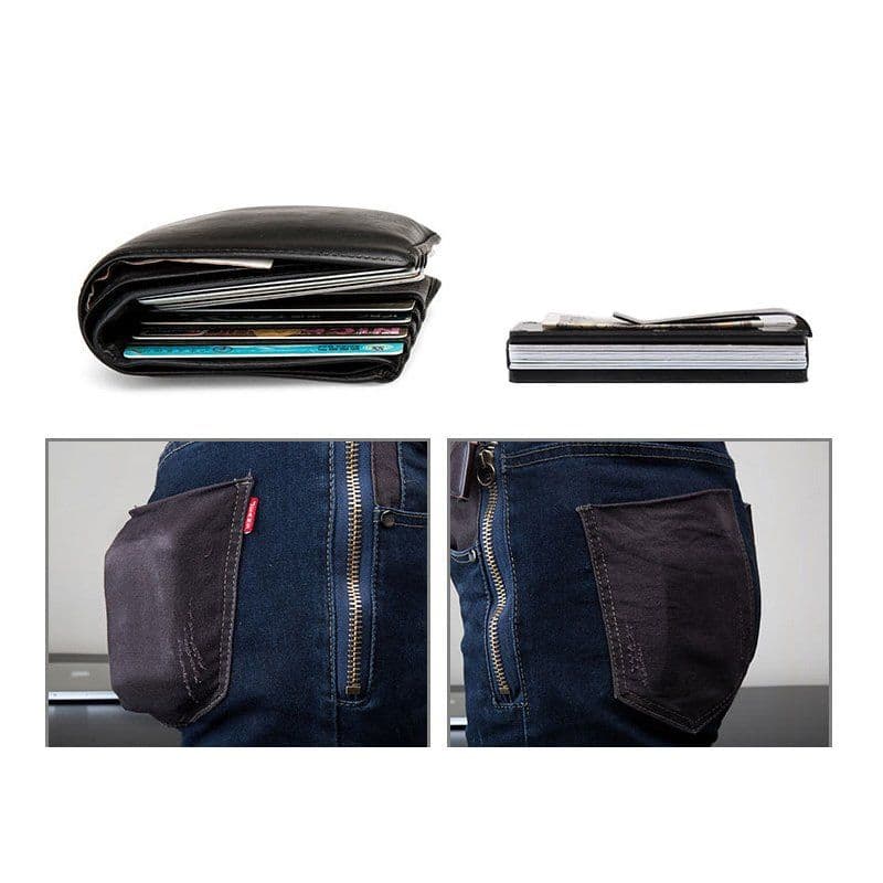 image-Carbon Fiber RFID Blocking Card Wallet