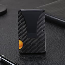 image-Carbon Fiber RFID Blocking Card Wallet
