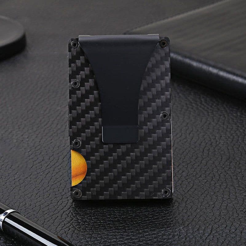 image-Carbon Fiber RFID Blocking Card Wallet
