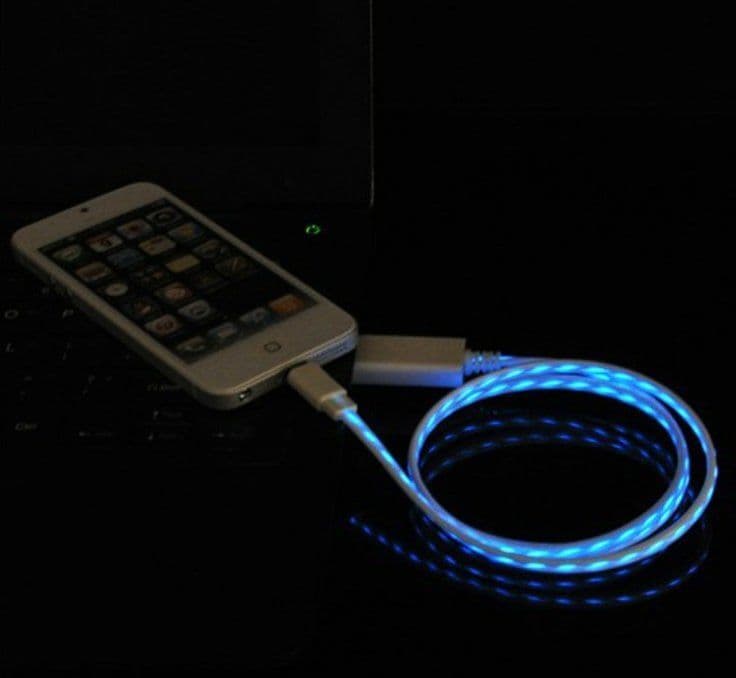 image-Running LED Light Lightning Cable