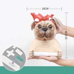 image-Bulldog Toilet Paper Cover Holder