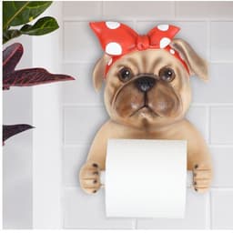 image-Bulldog Toilet Paper Cover Holder
