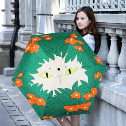 image-Flowers Cat Sunny Umbrella