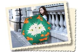 image-Flowers Cat Sunny Umbrella