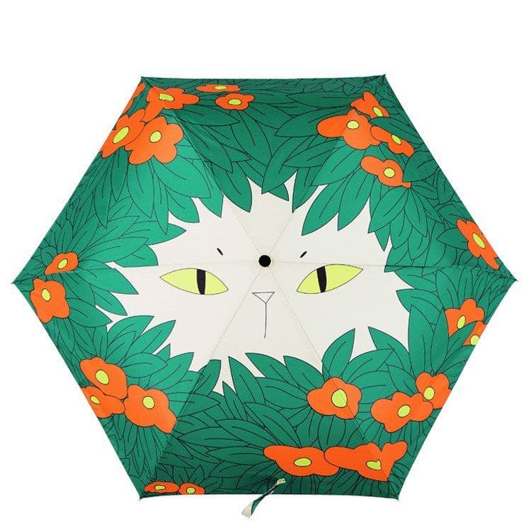 image-Flowers Cat Sunny Umbrella