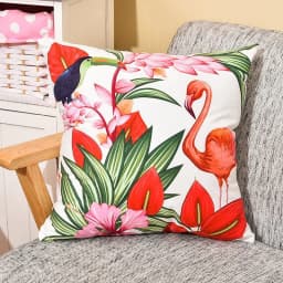 image-Flamingo and Ramphastos Pillow