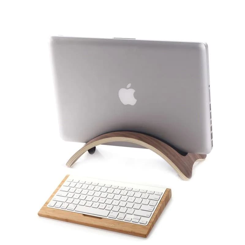 image-Bent Wood Macbook Holder