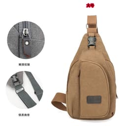 image-Factory direct Korean casual men's chest bag sports canvas men's bag small bag multi-function outdoor small bag tide
