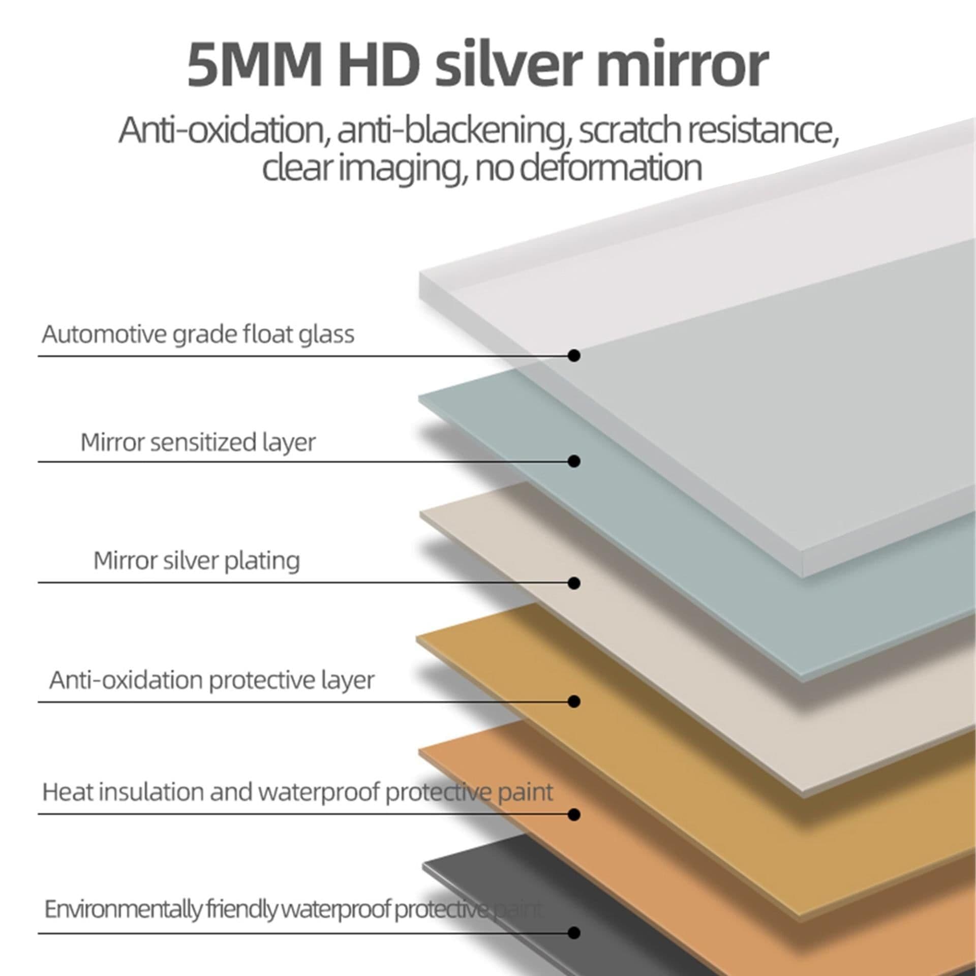 image-Frameless Full Length Floor Mirror with LED Light, Dimming & 3 Color Modes, Silver Mirror, 64x21 Inches