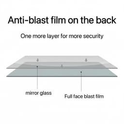 image-Frameless Full Length Floor Mirror with LED Light, Dimming & 3 Color Modes, Silver Mirror, 64x21 Inches