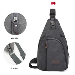 image-Factory direct Korean casual men's chest bag sports canvas men's bag small bag multi-function outdoor small bag tide
