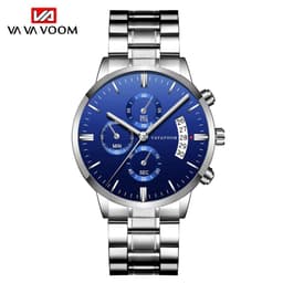 image-VA VOOM Calendar Quartz Watch Men Black 43mm