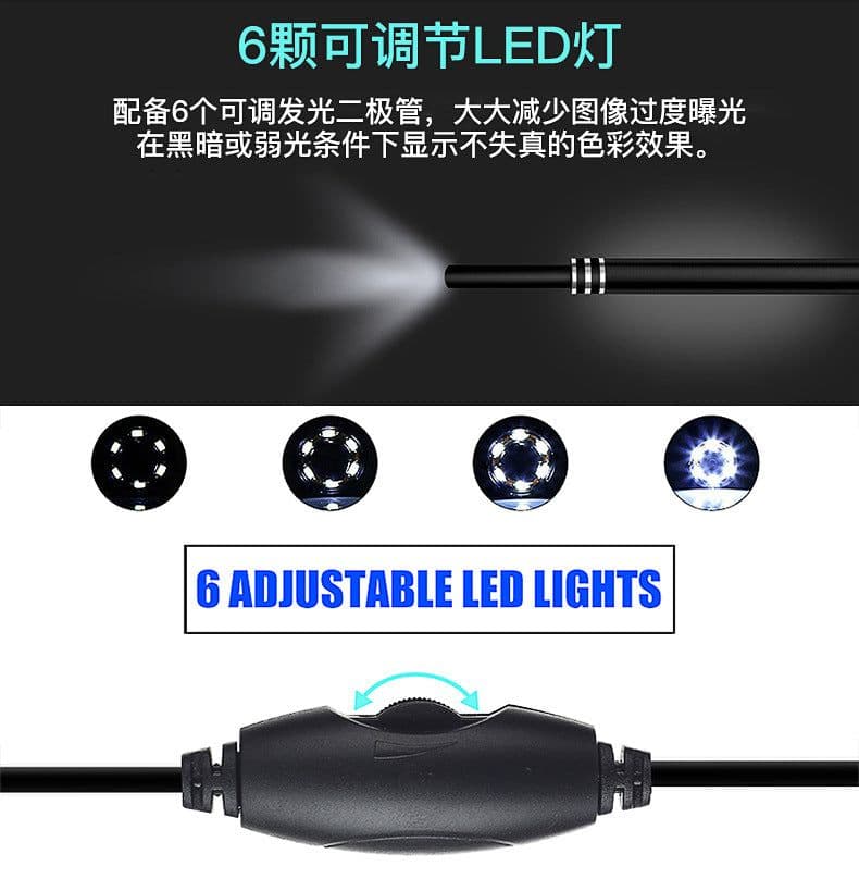 image-Three In One HD Otoscope Ear Nose Mouth Endoscope With 6 LED Lights