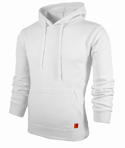 image-Men's Hooded Fleece Sweater - Casual Solid Color