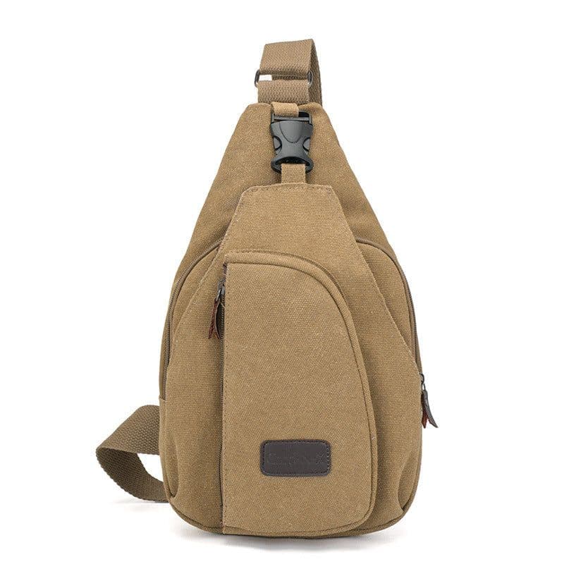 image-Factory direct Korean casual men's chest bag sports canvas men's bag small bag multi-function outdoor small bag tide