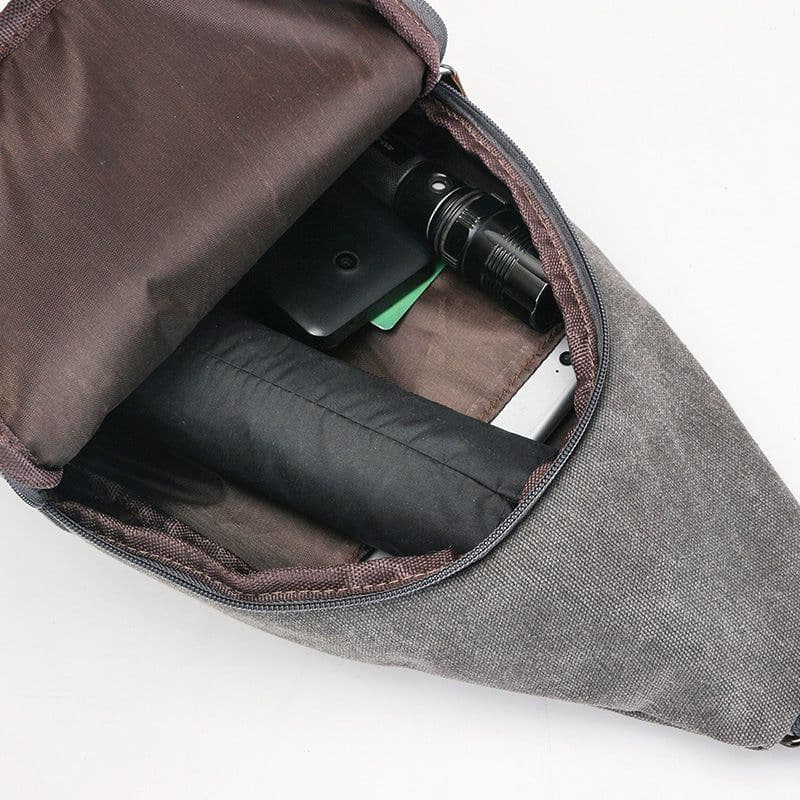 image-Factory direct Korean casual men's chest bag sports canvas men's bag small bag multi-function outdoor small bag tide