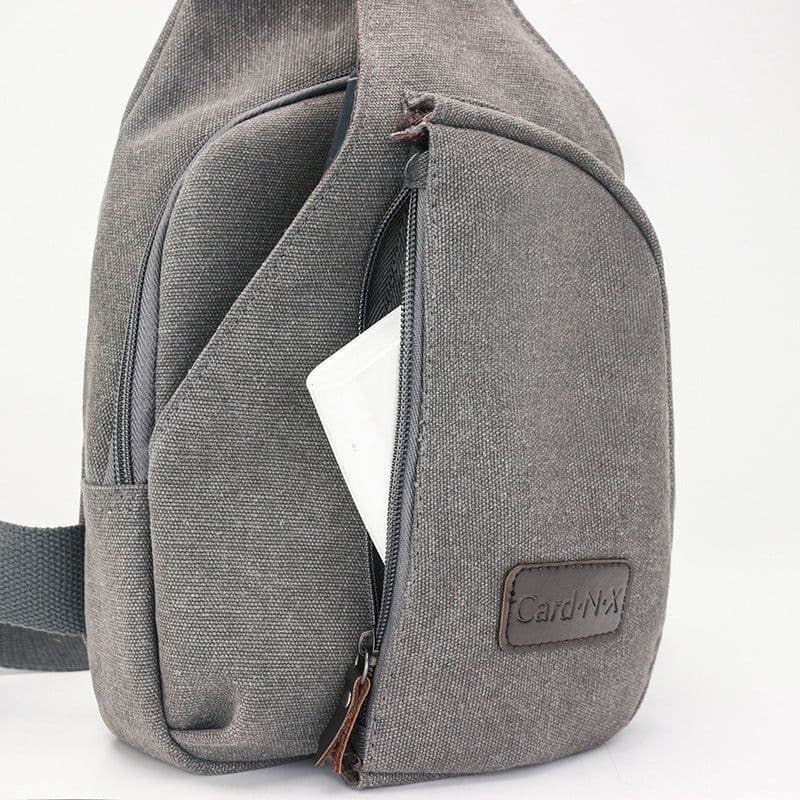 image-Factory direct Korean casual men's chest bag sports canvas men's bag small bag multi-function outdoor small bag tide