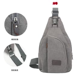 image-Factory direct Korean casual men's chest bag sports canvas men's bag small bag multi-function outdoor small bag tide