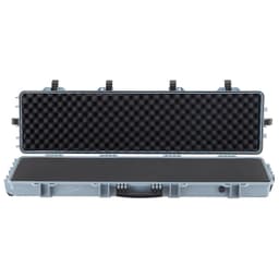 image-VEVOR Hard Rifle Case, Lockable Rifle Case with Pre-cut Foams, 50 in Movable Gun Storage with Wheels, IP67 Waterproof & Dustproof Pistol Storage for Rifle, Shotgun, Airsoft Gun, Grey