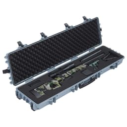 image-VEVOR Hard Rifle Case, Lockable Rifle Case with Pre-cut Foams, 50 in Movable Gun Storage with Wheels, IP67 Waterproof & Dustproof Pistol Storage for Rifle, Shotgun, Airsoft Gun, Grey