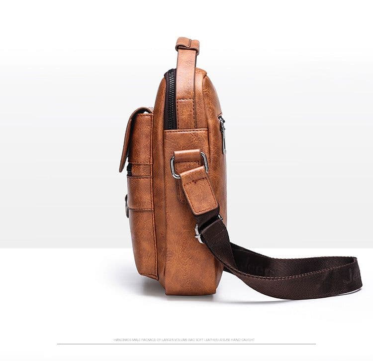 image-Manufacturer's supply of new men's bag Messenger bag casual business men's shoulder bag trendy fashion small backpack cross-border foreign trade