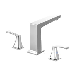 image-VEVOR 3-Hole Waterfall Roman Tub Faucet - Silver 2-Handle Set