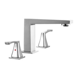 image-VEVOR 3-Hole Waterfall Roman Tub Faucet - Silver 2-Handle Set