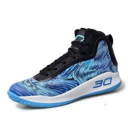 image-Men's High-Top Basketball Shoes - Black Gold 40hr Breathable