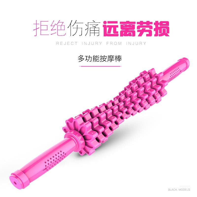 image-Foam Massage Stick - Sky Blue, Rose Red, Black, Multi-Function
