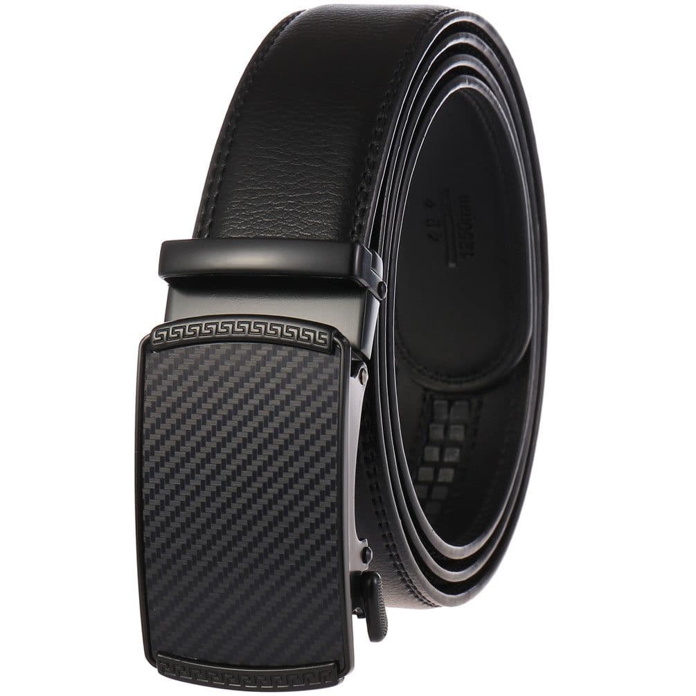 image-Business Casual Cowhide Belt with Leather Buckle - Brown LY55-0191-1
