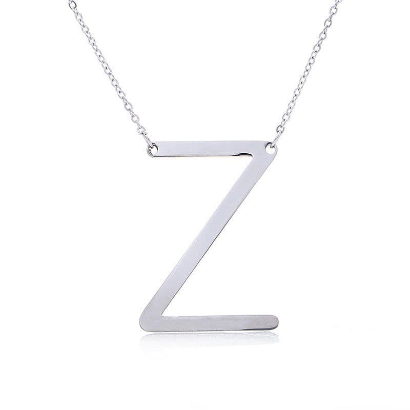 image-Fabulous Rose Gold Plated Stainless Steel Initial Letter Pendant Necklace