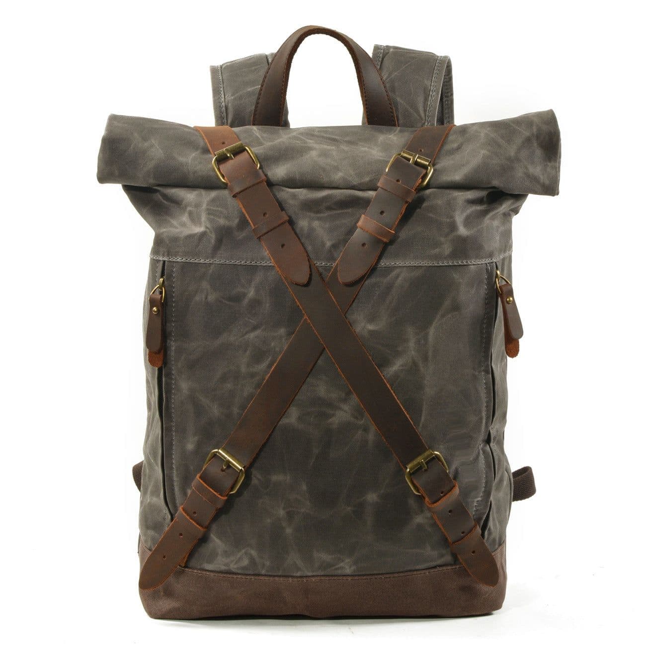 image-Men's Anti Theft Waterproof Laptop Backpack Dark Green For Travel And Outdoor