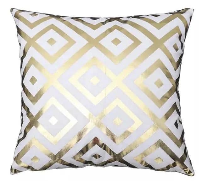 image-Cushion Cover Soft Gold - Golden Lines