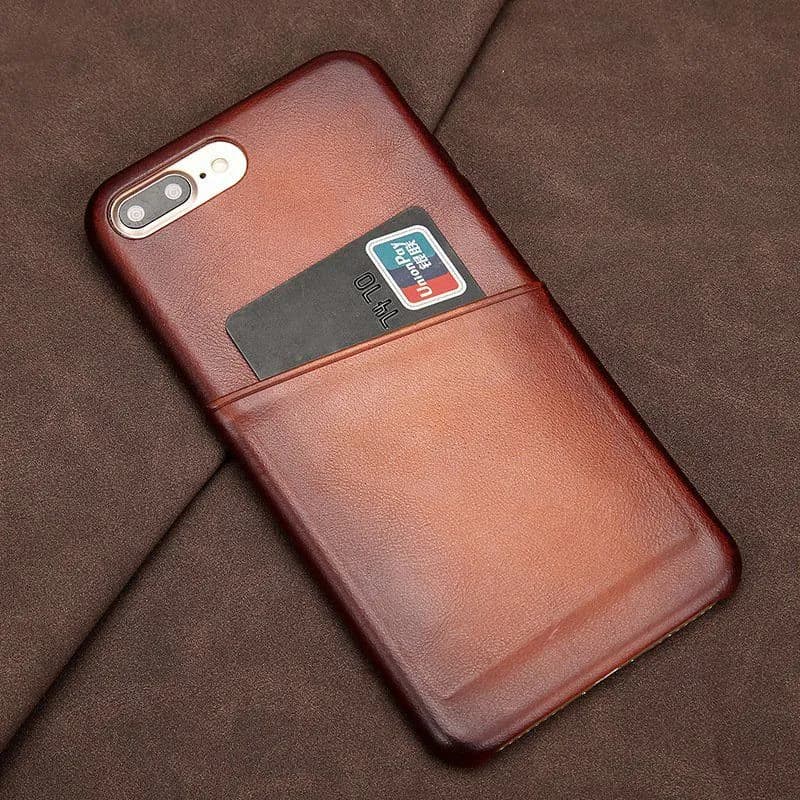 image-Antique Lamb Leather iPhone Card Case