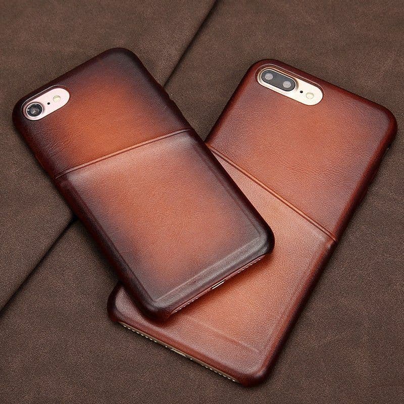 image-Antique Lamb Leather iPhone Card Case
