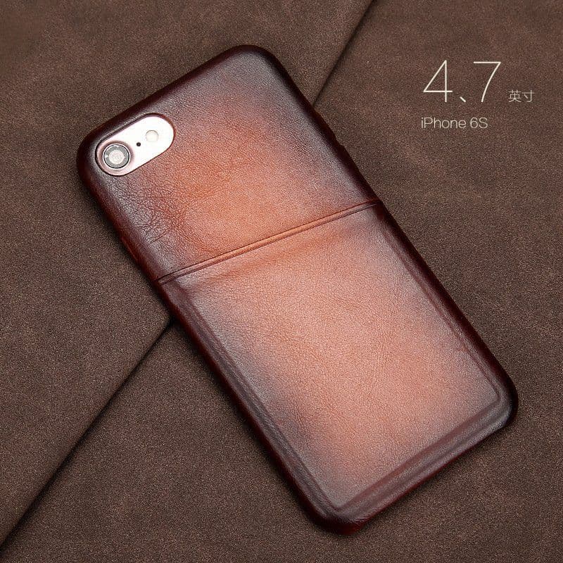 image-Antique Lamb Leather iPhone Card Case