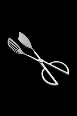 image-Simple Stainless Steel Scissor Tongs Multi Purpose Kitchen Serving