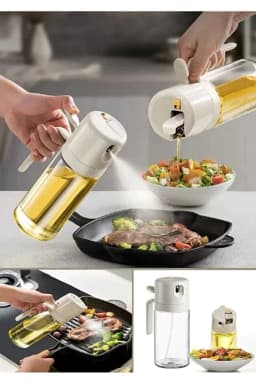 image-Glass Oil Spray Bottle Airfryer Oil Sprayer Kitchen Organizer and