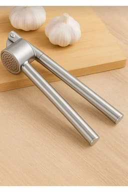image-Stainless Steel Garlic Press Crush Without Peeling Removable Chamber