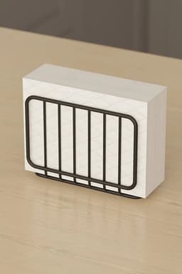 image-Black Metal Napkin Holder Modern Tabletop Napkin Organizer for Kitchen