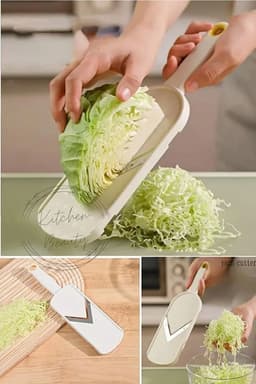 image-Stainless Steel Blade Vegetable Chopper Slicer Non Slip Base Cabbage