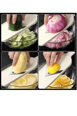 image-Stainless Steel Blade Vegetable Chopper Slicer Non Slip Base Cabbage