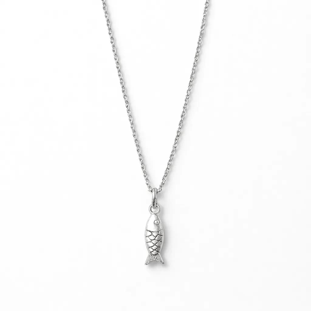 image-Stainless Steel Fish Necklace for Women