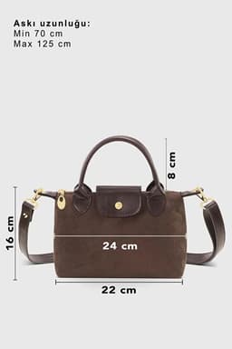 image-Brown Suede Versatile PU Leather Shoulder Bag for Women