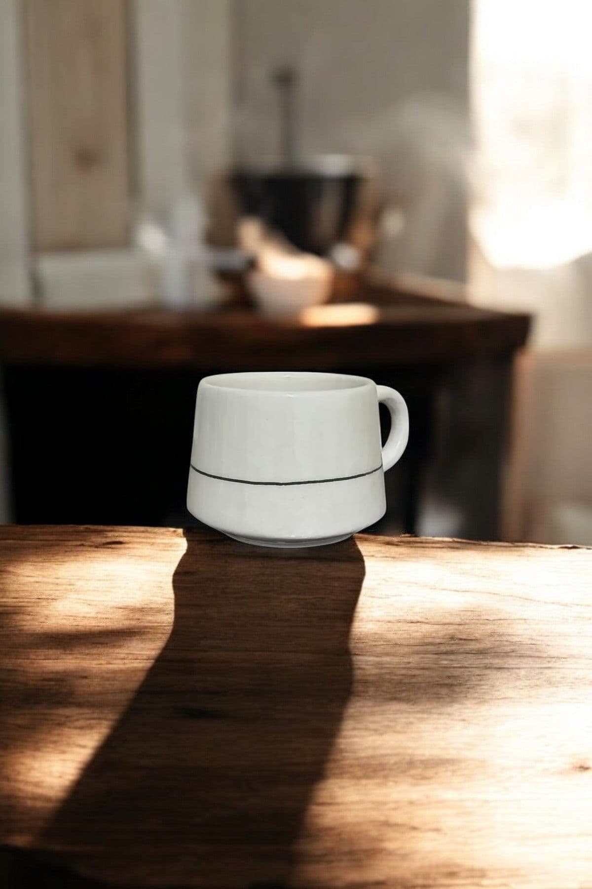 image-Handmade Ceramic Heart Mug for Valentine’s Day Gift
